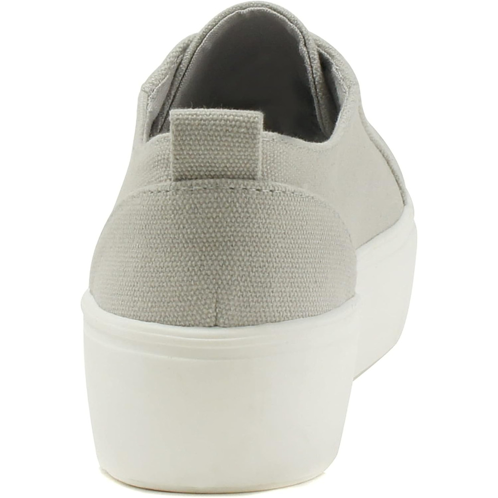 Women’s Double Deck Platform Lace Up Fashion Sneaker Light Grey Petal-G Size 6.5 - Picture 3 of 5